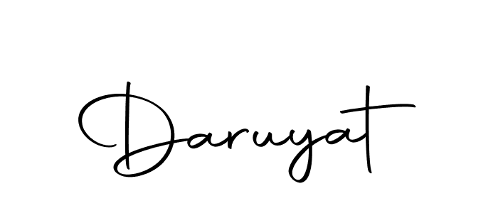 You should practise on your own different ways (Autography-DOLnW) to write your name (Daruyat) in signature. don't let someone else do it for you. Daruyat signature style 10 images and pictures png