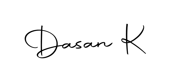 You should practise on your own different ways (Autography-DOLnW) to write your name (Dasan K) in signature. don't let someone else do it for you. Dasan K signature style 10 images and pictures png