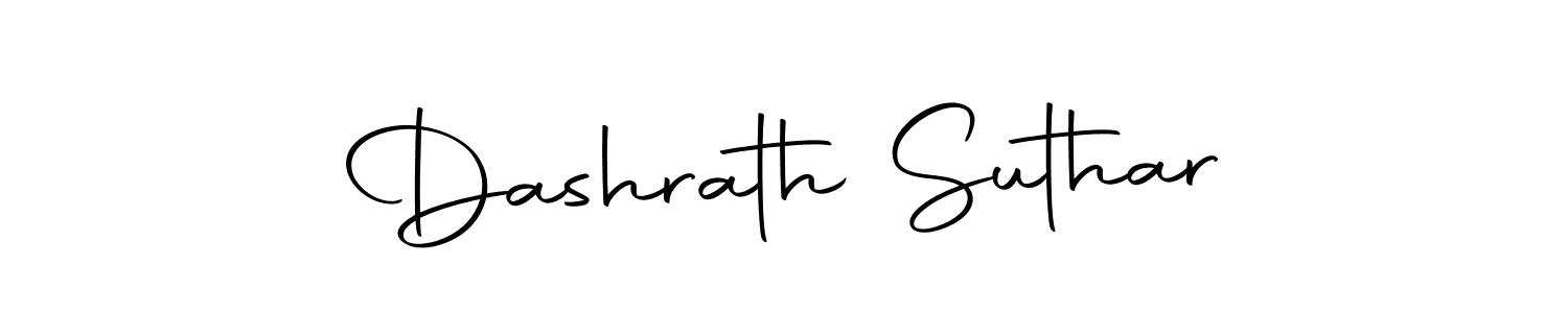 How to make Dashrath Suthar name signature. Use Autography-DOLnW style for creating short signs online. This is the latest handwritten sign. Dashrath Suthar signature style 10 images and pictures png