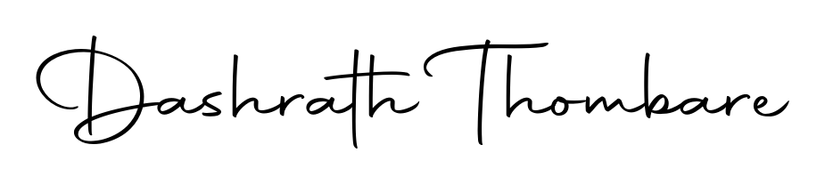 A stylish, flowing autograph style designed for name Dashrath Thombare using Autography-DOLnW typography. Perfect for digital creative projects. Dashrath Thombare signature style 10 images and pictures png