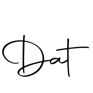 Use a signature maker to create a handwritten signature online. With this signature software, you can design (Autography-DOLnW) your own signature for name Dat. Dat signature style 10 images and pictures png