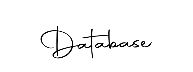 Create a beautiful signature design for name Database. With this signature (Autography-DOLnW) fonts, you can make a handwritten signature for free. Database signature style 10 images and pictures png