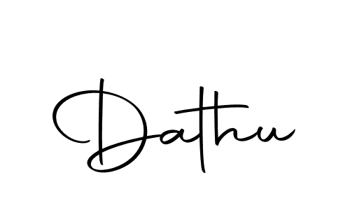 Use a signature maker to create a handwritten signature online. With this signature software, you can design (Autography-DOLnW) your own signature for name Dathu. Dathu signature style 10 images and pictures png