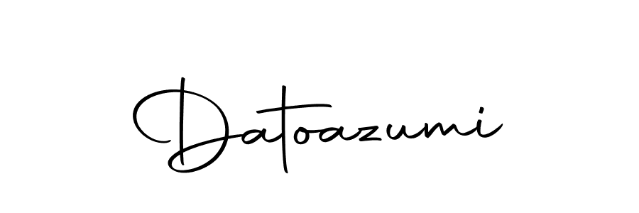 The best way (Autography-DOLnW) to make a short signature is to pick only two or three words in your name. The name Datoazumi include a total of six letters. For converting this name. Datoazumi signature style 10 images and pictures png