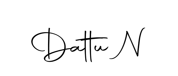 You can use this online signature creator to create a handwritten signature for the name Dattu N. This is the best online autograph maker. Dattu N signature style 10 images and pictures png