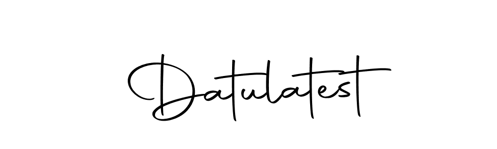You should practise on your own different ways (Autography-DOLnW) to write your name (Datulatest) in signature. don't let someone else do it for you. Datulatest signature style 10 images and pictures png