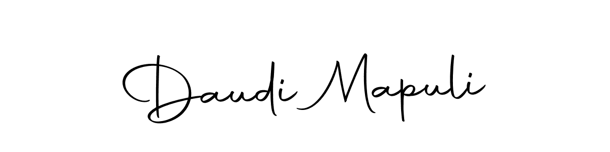 How to make Daudi Mapuli name signature. Use Autography-DOLnW style for creating short signs online. This is the latest handwritten sign. Daudi Mapuli signature style 10 images and pictures png