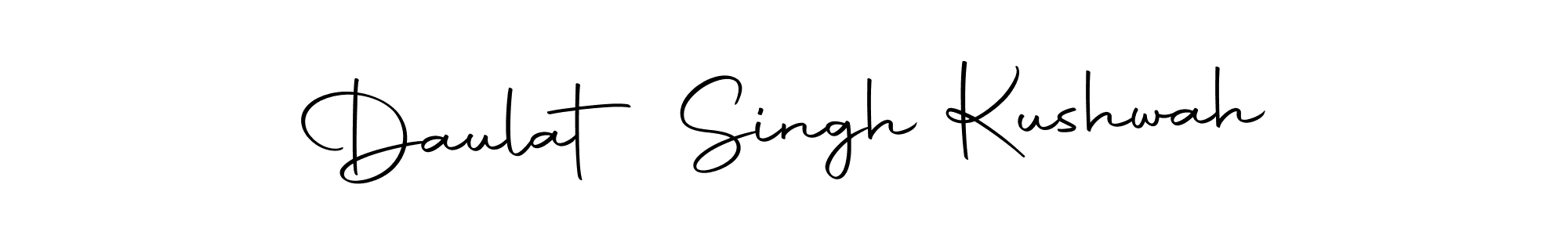 How to make Daulat Singh Kushwah name signature. Use Autography-DOLnW style for creating short signs online. This is the latest handwritten sign. Daulat Singh Kushwah signature style 10 images and pictures png