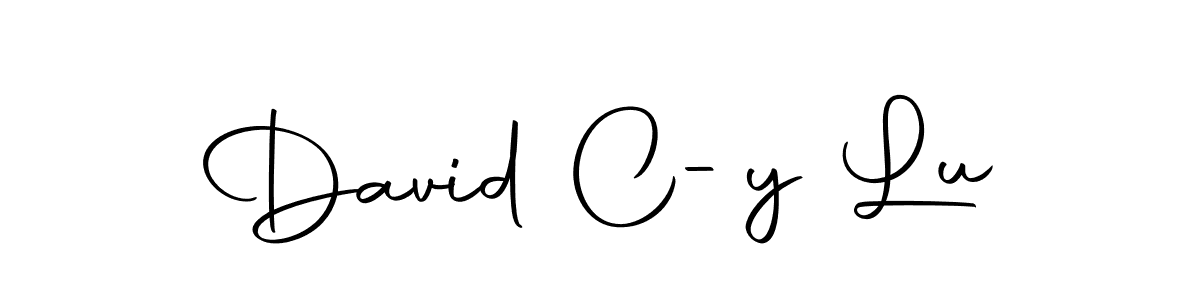 Create a beautiful signature design for name David C-y Lu. With this signature (Autography-DOLnW) fonts, you can make a handwritten signature for free. David C-y Lu signature style 10 images and pictures png