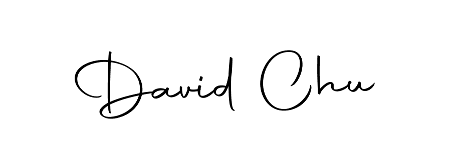 Design your own signature with our free online signature maker. With this signature software, you can create a handwritten (Autography-DOLnW) signature for name David Chu. David Chu signature style 10 images and pictures png