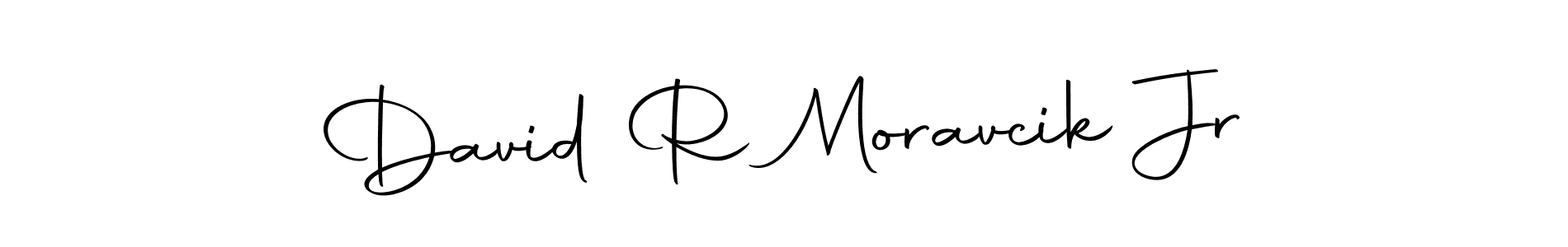 How to make David R Moravcik Jr name signature. Use Autography-DOLnW style for creating short signs online. This is the latest handwritten sign. David R Moravcik Jr signature style 10 images and pictures png