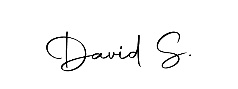 How to make David S. name signature. Use Autography-DOLnW style for creating short signs online. This is the latest handwritten sign. David S. signature style 10 images and pictures png