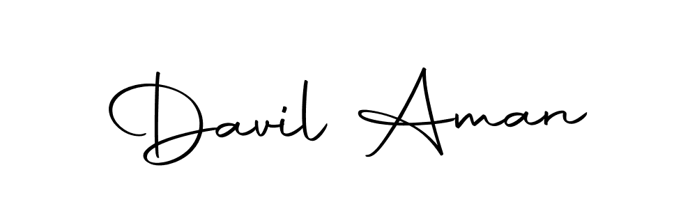 Make a beautiful signature design for name Davil Aman. Use this online signature maker to create a handwritten signature for free. Davil Aman signature style 10 images and pictures png