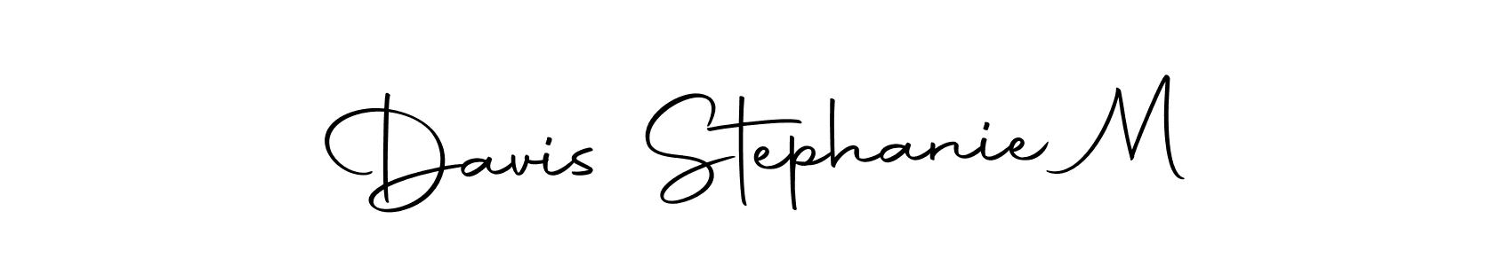 How to make Davis Stephanie M name signature. Use Autography-DOLnW style for creating short signs online. This is the latest handwritten sign. Davis Stephanie M signature style 10 images and pictures png