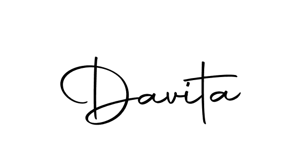 How to make Davita name signature. Use Autography-DOLnW style for creating short signs online. This is the latest handwritten sign. Davita signature style 10 images and pictures png