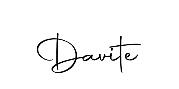 Create a beautiful signature design for name Davite. With this signature (Autography-DOLnW) fonts, you can make a handwritten signature for free. Davite signature style 10 images and pictures png