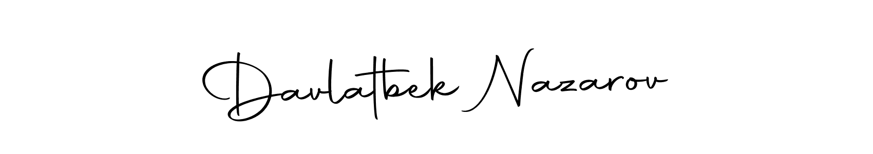 How to make Davlatbek Nazarov name signature. Use Autography-DOLnW style for creating short signs online. This is the latest handwritten sign. Davlatbek Nazarov signature style 10 images and pictures png