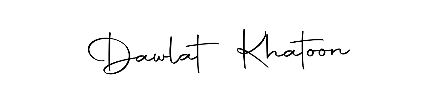 You should practise on your own different ways (Autography-DOLnW) to write your name (Dawlat Khatoon) in signature. don't let someone else do it for you. Dawlat Khatoon signature style 10 images and pictures png