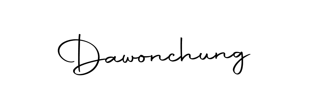 Create a beautiful signature design for name Dawonchung. With this signature (Autography-DOLnW) fonts, you can make a handwritten signature for free. Dawonchung signature style 10 images and pictures png