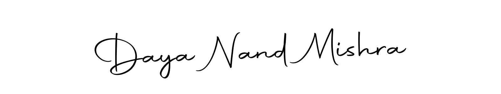 Design your own signature with our free online signature maker. With this signature software, you can create a handwritten (Autography-DOLnW) signature for name Daya Nand Mishra. Daya Nand Mishra signature style 10 images and pictures png