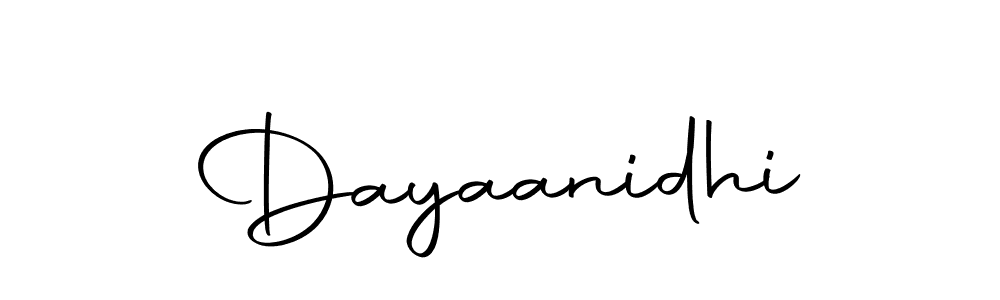 Create a beautiful signature design for name Dayaanidhi. With this signature (Autography-DOLnW) fonts, you can make a handwritten signature for free. Dayaanidhi signature style 10 images and pictures png