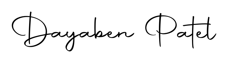 You should practise on your own different ways (Autography-DOLnW) to write your name (Dayaben Patel) in signature. Don't let someone else do it for you. Dayaben Patel signature style 10 images and pictures png