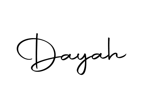 Make a beautiful signature design for name Dayah. With this signature (Autography-DOLnW) style, you can create a handwritten signature for free. Dayah signature style 10 images and pictures png