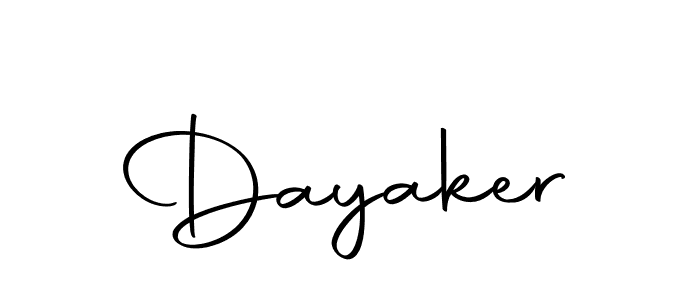 Make a beautiful signature design for name Dayaker. Use this online signature maker to create a handwritten signature for free. Dayaker signature style 10 images and pictures png