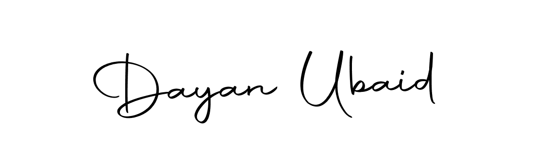 Design your own signature with our free online signature maker. With this signature software, you can create a handwritten (Autography-DOLnW) signature for name Dayan Ubaid. Dayan Ubaid signature style 10 images and pictures png