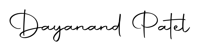 Create your official email sign-off with Dayanand Patel name in Autography-DOLnW style. Crisp, clean, and perfectly legible across all screens. Dayanand Patel signature style 10 images and pictures png