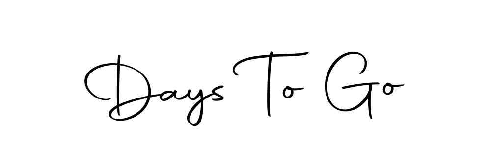 Design your own signature with our free online signature maker. With this signature software, you can create a handwritten (Autography-DOLnW) signature for name Days To Go. Days To Go signature style 10 images and pictures png