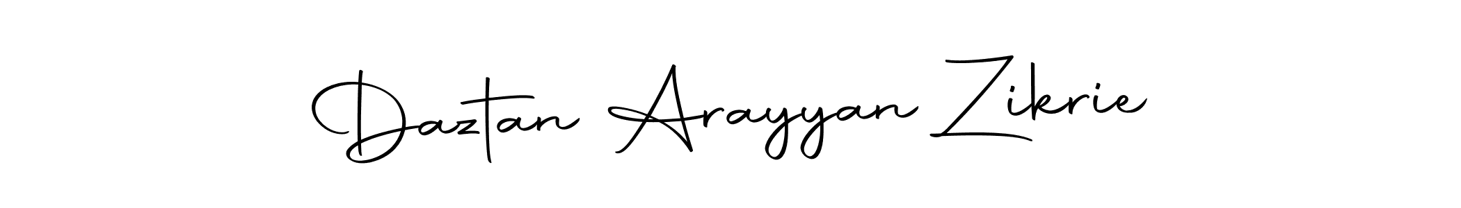 It looks lik you need a new signature style for name Daztan Arayyan Zikrie. Design unique handwritten (Autography-DOLnW) signature with our free signature maker in just a few clicks. Daztan Arayyan Zikrie signature style 10 images and pictures png