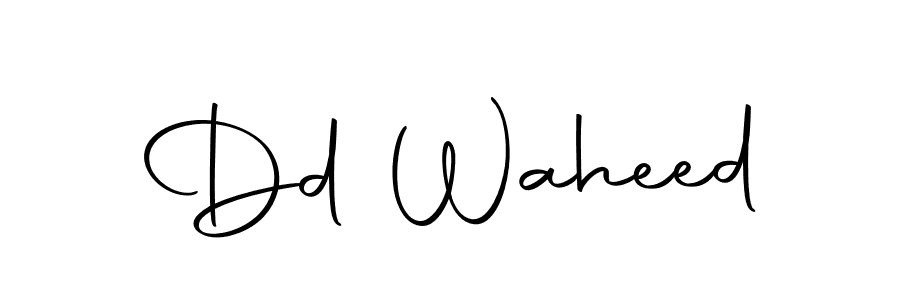 How to make Dd Waheed name signature. Use Autography-DOLnW style for creating short signs online. This is the latest handwritten sign. Dd Waheed signature style 10 images and pictures png