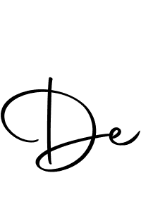 The best way (Autography-DOLnW) to make a short signature is to pick only two or three words in your name. The name De include a total of six letters. For converting this name. De signature style 10 images and pictures png