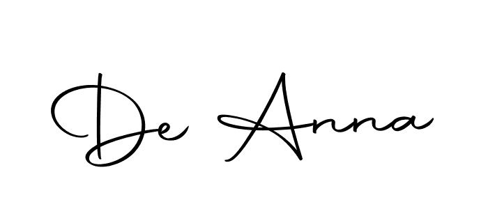 Make a short De Anna signature style. Manage your documents anywhere anytime using Autography-DOLnW. Create and add eSignatures, submit forms, share and send files easily. De Anna signature style 10 images and pictures png