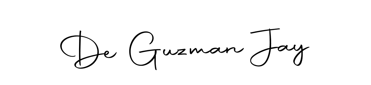Design your own signature with our free online signature maker. With this signature software, you can create a handwritten (Autography-DOLnW) signature for name De Guzman Jay. De Guzman Jay signature style 10 images and pictures png