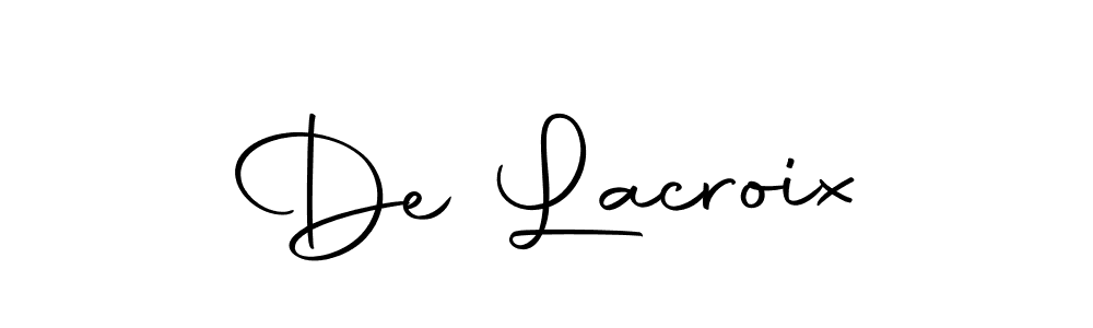 You should practise on your own different ways (Autography-DOLnW) to write your name (De Lacroix) in signature. don't let someone else do it for you. De Lacroix signature style 10 images and pictures png