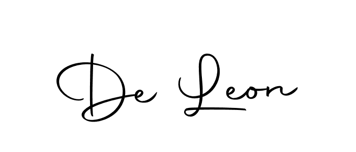 Create a beautiful signature design for name De Leon. With this signature (Autography-DOLnW) fonts, you can make a handwritten signature for free. De Leon signature style 10 images and pictures png