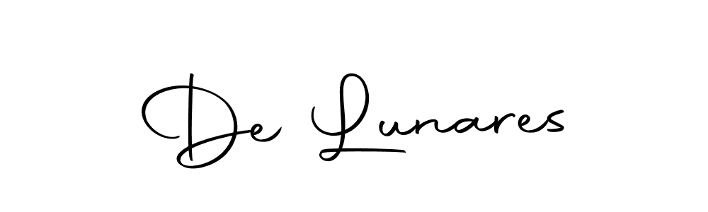 Create a beautiful signature design for name De Lunares. With this signature (Autography-DOLnW) fonts, you can make a handwritten signature for free. De Lunares signature style 10 images and pictures png