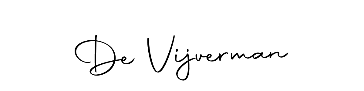 How to make De Vijverman name signature. Use Autography-DOLnW style for creating short signs online. This is the latest handwritten sign. De Vijverman signature style 10 images and pictures png