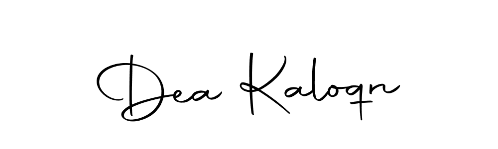 How to make Dea Kaloqn name signature. Use Autography-DOLnW style for creating short signs online. This is the latest handwritten sign. Dea Kaloqn signature style 10 images and pictures png