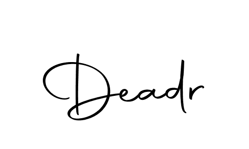 Similarly Autography-DOLnW is the best handwritten signature design. Signature creator online .You can use it as an online autograph creator for name Deadr. Deadr signature style 10 images and pictures png