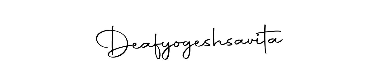 Make a beautiful signature design for name Deafyogeshsavita. With this signature (Autography-DOLnW) style, you can create a handwritten signature for free. Deafyogeshsavita signature style 10 images and pictures png