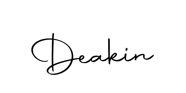 Deakin stylish signature style. Best Handwritten Sign (Autography-DOLnW) for my name. Handwritten Signature Collection Ideas for my name Deakin. Deakin signature style 10 images and pictures png