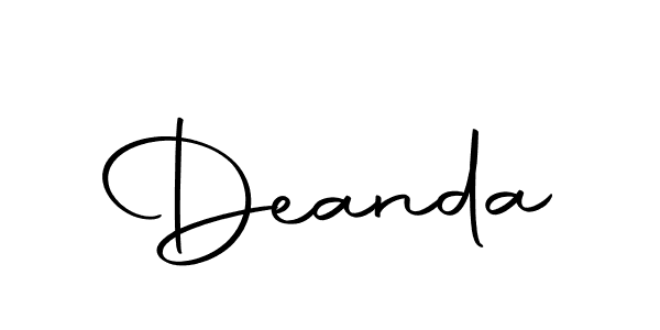 Use a signature maker to create a handwritten signature online. With this signature software, you can design (Autography-DOLnW) your own signature for name Deanda. Deanda signature style 10 images and pictures png
