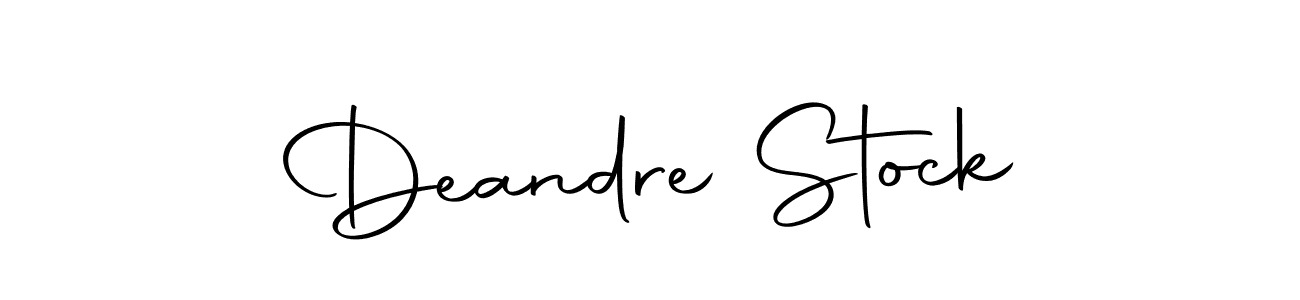 Design your own signature with our free online signature maker. With this signature software, you can create a handwritten (Autography-DOLnW) signature for name Deandre Stock. Deandre Stock signature style 10 images and pictures png