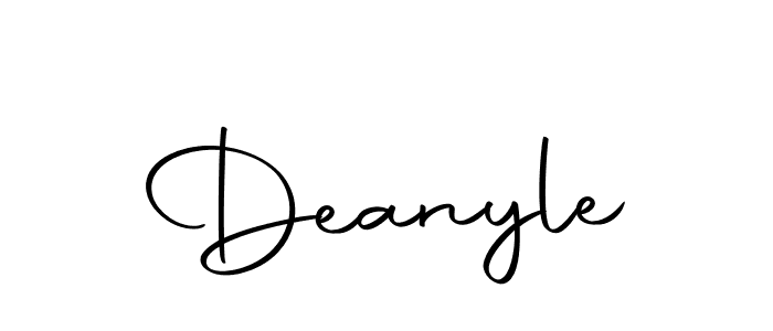 Similarly Autography-DOLnW is the best handwritten signature design. Signature creator online .You can use it as an online autograph creator for name Deanyle. Deanyle signature style 10 images and pictures png