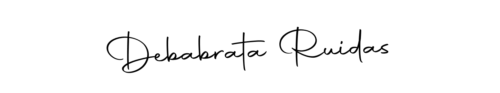 How to make Debabrata Ruidas name signature. Use Autography-DOLnW style for creating short signs online. This is the latest handwritten sign. Debabrata Ruidas signature style 10 images and pictures png