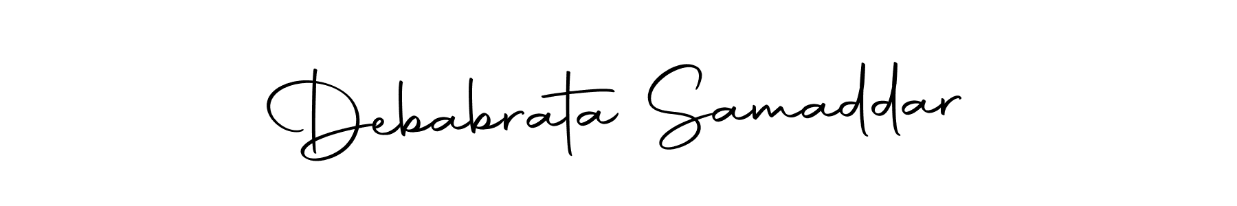 The best way (Autography-DOLnW) to make a short signature is to pick only two or three words in your name. The name Debabrata Samaddar include a total of six letters. For converting this name. Debabrata Samaddar signature style 10 images and pictures png