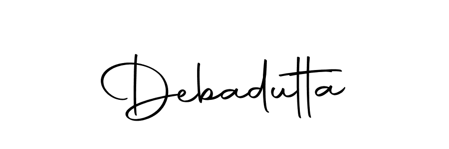 Design your own signature with our free online signature maker. With this signature software, you can create a handwritten (Autography-DOLnW) signature for name Debadutta. Debadutta signature style 10 images and pictures png